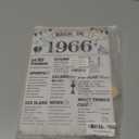 DARUNAXY 60th Birthday Party Decorations, Vintage Back in 1966 Poster Acrylic Sign with Stand 60 Year Old Party Supplies for Men& Women Vintage 1966 Table Decor 60th Anniversary Class Reunion Gifts