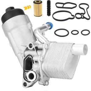 Youxmoto Engine Oil Cooler Filter Housing Assembly Adapter, with Gaskets Cap, Compatible with 2011-2020 for Chevy Cruze Sonic Trax/for Buick Encore 1.4L Turbo, Replace for 55566784 650039 88179-91400