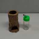 Hamster Water Bottle for Glass Tank, 3-in-1 Adjustable 80ML Gerbil Water Bottle with Stand Holder, Chew Proof Ceramic Water Dispenser for Dwarf Syrian Hamster Mice Rat