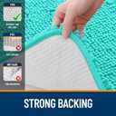 OLANLY Bathroom Runner Rugs 59x24, Extra Soft Absorbent Chenille Bath Rugs, Rubber Backing Quick Dry, Machine Washable Long Bath Mats for Bathroom Floor, Tub and Shower, Home Decor Accessories, Teal