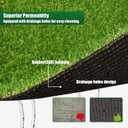 Weidear 0.8 inch Artificial Grass, 3 ft x 5 ft Realistic Turf, Indoor Outdoor Artificial Synthetic Grass Rug, Fake Grass Carpet Patio Mat for Dogs Pets/Garden Lawn Landscape, Customized