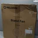 PELONIS 16'' Pedestal Fan for Bedoom with Remote, Upgraded, Standing Fan with 7-Hour Timer, 90 Oscillation, 3-Speeds, Adjustable Height, Electric Cooling Fans for Living Room and Office, 16-inch AC Motor