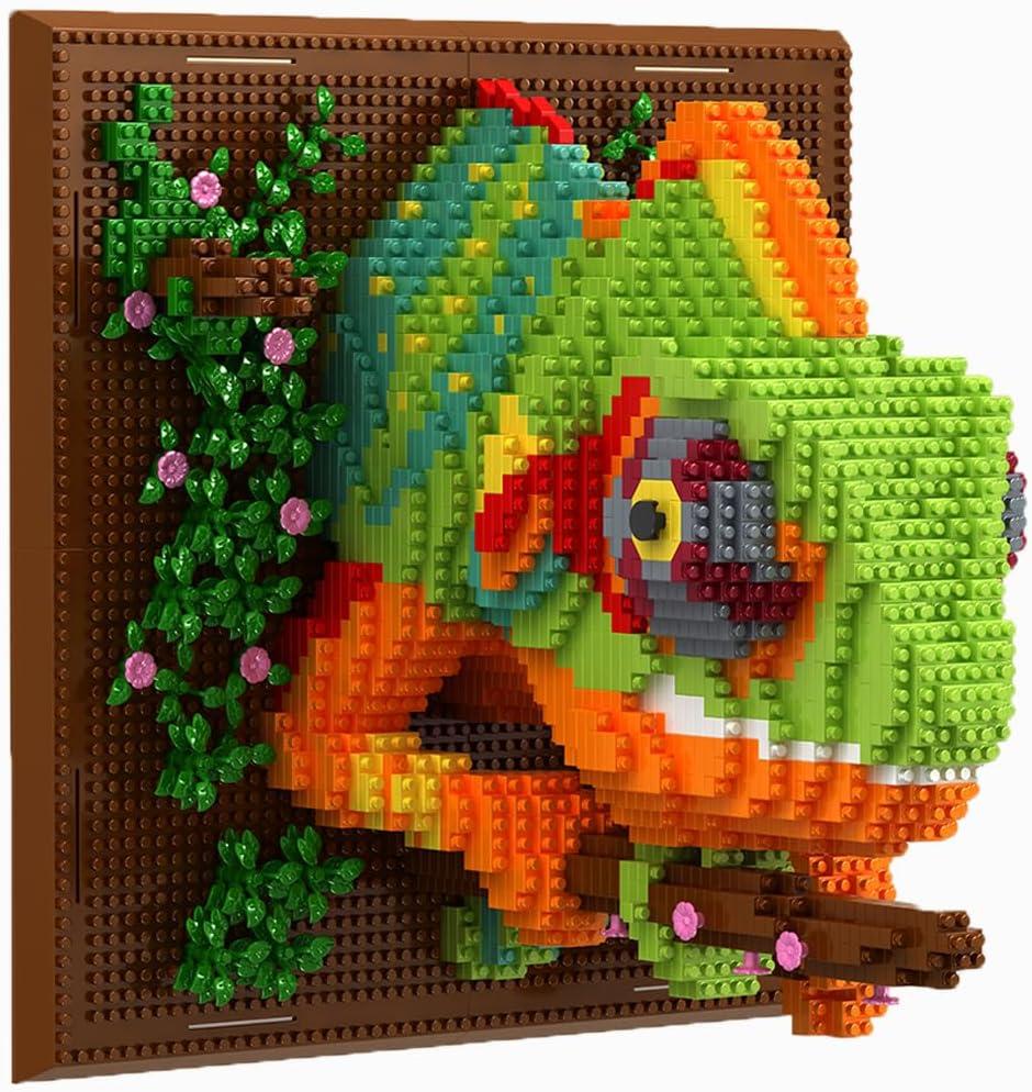 BDYDT Wall Art Chameleon Building Blocks Set; A Wall Decor Set for Adults Who Love Creative Hobbies (2688 Pieces) Toys Gifts for Kid and Adult