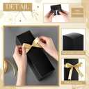 Windyun 50 Pcs Tumblers Gift Box with Ribbon for 12oz, 20oz, 30oz Sublimation Glass Gift Boxes for Packaging Tumbler Skinny Glass for Shipping Wrapping Exhibition(Black)