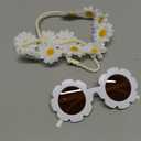 Shihanee 60/70s Hippie Costume Outfits Set for Women Bell Sleeve Floral Mesh Crop Top Glasses Earrings Headband Accessories(M)
