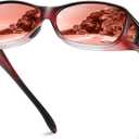DUCO Polarized Wraparound Fitover Glasses Wear Over Sunglasses for Men Women UV Protection Sun Glasses 8953 (M Wine Red Frame Brown Lens)