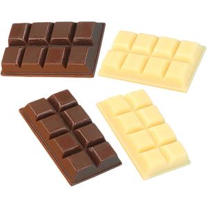 Toyvian 4pcs Fake Chocolates Models, Resin Small Chocolates Props, Realistic Doll House Decoration, Home Decor, Party