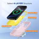 Miracase Magnetic for iPhone 16 Pro Max Case, [Soft Anti-Scratch Microfiber Lining], Compatible with MagSafe, Liquid Silicone Case Shockproof Drop Protection Phone Case for 16 ProMax,Sand Pink