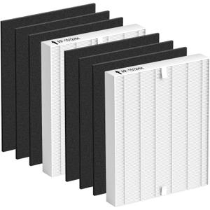 Improvedhand AP1512HH Replacement Filter for Coway Airmega Purifier AP1512HHFP AP1518R AP1519P, 2 Pcs HighEfficiency Materials Main Filter & 6 Pcs Activated Carbon Filter, Replace Part#3304899