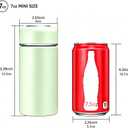 Mini 7 oz Stainless Steel Insulated Vacuum Water Bottle, Cute Small Thermoses, Flask, Leak Proof,Keeps Drink Cold and Hot - Green