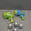 JOYIN 2 Kids Bubble Guns with 4 Bottles Solution, Automatic Bubble Machine Gun with 8 Holes for Kids, Adults, Summer Toys, Easter Basket Stuffers, Birthday Gift, Party Favors (Green Yellow, Blue Yellow)