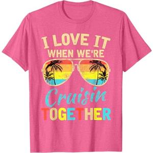 Cruise Ship Vacation Friends Buddies Couples Girl I Love It T-Shirt Large 