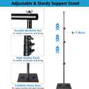 SLOW DOLPHIN Heavy Duty Backdrop Stand10ft x 8.5ft Adjustable Background Support System Kit with Steel Base for Photography, Photo Backdrop Stand for Parties Birthday, Photo Booth Video Studio
