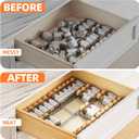 MUDEELA Clear Spice Drawer Organizer, 4 Tier- 2 Set (8 Packs) Spice Rack for Drawer, Expandable From 11" to 22" Kitchen Seasoning Organizers and Storage for Drawer (Jars not included)