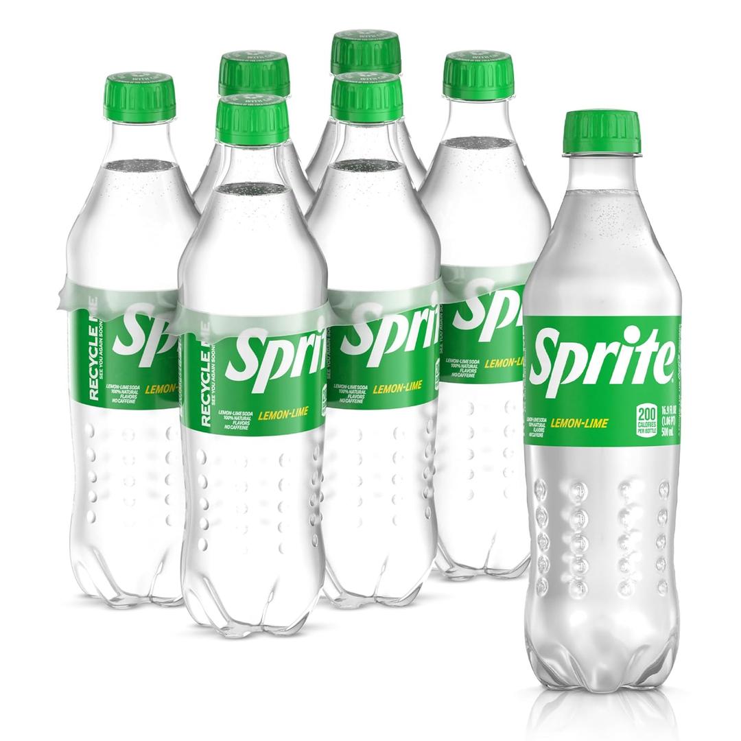 4 x Sprite Lemon Lime Soda Soft Drinks, 16.9 fl oz, 6 Pack