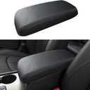 Car Center Console Armrest Cover for Kia Optima 2016 2017 2018 2019 2020 Leather Anti-Scratch Central ArmRest Box Lid Seat Cover Protector Cushion Saver Interior Accessories(Carbon Fibre+Black)