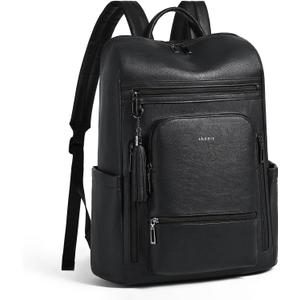 Upgraded Large Travel Laptop Backpack with Laptop Compartmetn Fits 17 inch Laptop,Waterproof Vegan Leather Computer Backpack for Women and Men Work Business College