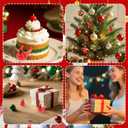 100pcs Mini Resin Red Cardinal Bird Figurines, Tiny Cardinal Figurine Small Animals Christmas Ornaments for Xmas Gift Miniature Garden Crafts Christmas Cupcake Decoration Cake Topper