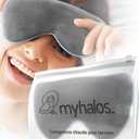 MyHalos Heated Eye Mask for Dry Eyes - Steam Warm Compress for Eyes - Remove Styes, Chalazion Therapy Warming and Heating Pad Hot Compress - Moist Heat Mask for Blepharitis & MGD - FSA|HSA Eligible