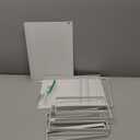 Nxconsu 2Pack Under Shelf Storage Basket Organizer Hanging Holder for Cabinet Pantry Kitchen Cupboard Desk Counter Bookshelf Organization Add-on Space Saver Heavy Duty Slide-in White (9.84''D * 13.38''W * 6.4''H)