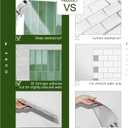 STICKGOO 10-Sheet Peel and Stick Backsplash Tile, Self Adhesive Vinyl Wall Tiles, Stick on Backsplash for Kitchen and Bathroom(Thicker Design)