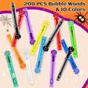 SpringFlower 200 PCS Halloween Party Favor, Bubble Wands for Kids, Halloween Treats Toys, Girls Boys Classroom Prizes, Halloween Gifts For Trick Or Treating