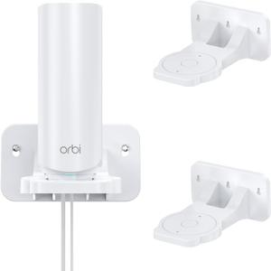 XLTTYWL Orbi WiFi 7 Wall Mount Kit, Orbit 7 Mount Bracket Optimize Space Compatible with Orbi Wi-Fi 7 Mesh Systems & All Net Gear Nighthawk Wi Fi 7 Routers(RBEWMB-10000S) (White, 2 Pack)