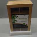 RoyalHouse Big Natural Bamboo Tea Storage Organizer with Clear Acrylic Top Window, 8 Compartments Eco-Friendly Tea Bag Holder, Multi-Functional Storage Box