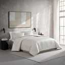 Vera Wang - King Comforter Set, Luxury Bedding Set with Matching Shams, Chic Room Essentials (Illusion Ivory, King)