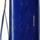 Fashion RFID Leather Wallet - Women's Hand-Held Bag, Credit Card Clip, Long Zipper Wallet With Multi Card Slots (Blue)