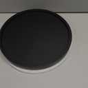 Turntable Vanity Tray 9 Inch for Perfume Candle, Bamboo Kitchen Sink Countertop Organizer for Keep Glass, Sponge and Soap Bathroom Countertop Organizer Black (9" x 9" x 1.5")