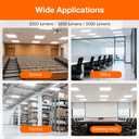 LEDVANCE 2x4 LED Flat Panel Light, Ceiling Light Fixture, 30W/35W/45W, Selectable Color 3500K/4000K/5000K, 3300/3850/5000 LMS, Dimmable LED Lights for Office, Classroom, Garage - 1 Pack (62699)