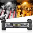 Nirider UTV Interior Light Universal Roll Bar Mount LED Lights Utility Roll Cage Lights Courtesy Interior Dome Light for UTV ATV Polaris RZR Can-Am Truck Car Off Road Vehicle - White Amber