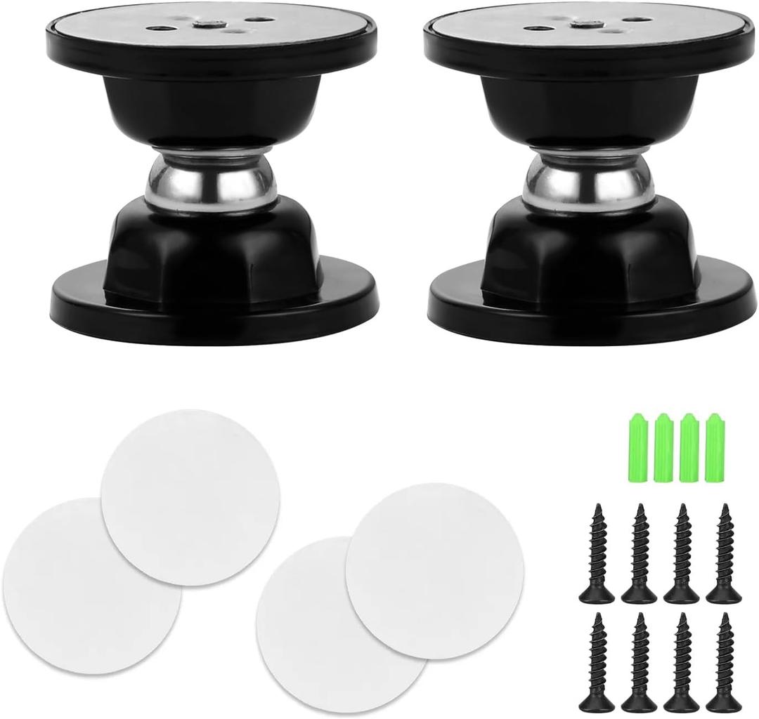 2 Pack Heavy Duty RV Magnetic Door Holder with Adhesive | Baggage Door Catch Stopper for RV Accessories, Camper, Travel Trailer, Motorhome | Secure Door Solution (Black)