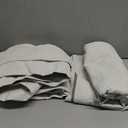 Linen 100% Blackout Black Out Curtains 96 Inch Long 2 Panel Set, Floor to Ceiling Curtain for Living Room, Rustic Pottery Textured Sliding Barn Door Curtain Drapes Bedroom Furniture Decor Cream Beige