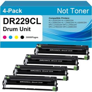DR229CL DR-229CL Drum Unit Works for HL-L3220CDW HL-L3280CDW HL-L3295CDW HL- L3300CDW HL-L8245CDW MFC-L3720CDW MFC-L3765CDW MFC-L3780CDW MFC-L8395CDW Printers (Not Toner)
