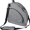 WOLT Ice Skate Bag - Roller Skate Bag, Inline Skate Bag with Adjustable Shoulder Strap for Both Youth and Adults. (grey)