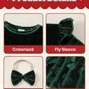 Kucnuzki Baby Girl Clothes Fall Holiday Party Velvet Tulle Dress Winter Cute Long Sleeve Toddler Girls Birthday Dresses (Green, M)