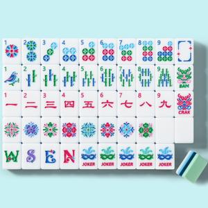 American Mahjong Tile Set, 160 Green 4 Layer Mah Jong GameTiles with Tile Bag, Gift-Ready Storage Box, 4 Dice with Pouch, Mahjong Travel Tiles Set, Western Mah Jongg, Majong, Majiang