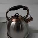 Whistling Stovetop Tea Kettle Food Grade Stainless Steel, Hot Water Fast to Boil for Stove Top-3.0Q (Silver-RW)