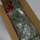 Watayo 45 Pcs Christmas Artificial Pine Branches with Red Berry Stems, 10.5" Faux Evergreen Norfolk Pine Cypress Leaves Stems, Fake Foliage Pine Needles Picks for DIY Craft Garland Home Decor