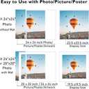 JCJMY 24x24 Picture Frame White with 20x20 Mat, Display Photo 20x20 with Mat or 24 x 24 Without Mat, Wall Hanging Large 24x24 Poster Frame with Shatter Resistant Plexiglass, White