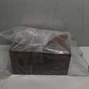 2 Pack Trash Can Wood Waste Basket Wooden Garbage Bins Decorative Farmhouse Trash Can for Bathroom Bedroom Office Desk Living Room (Distressed Brown)