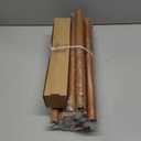 TANGWIN 2 Pack Wood Curtain Rods for Windows 66 to 120 Inch,1 Inch Adjustable Curtain Rod Set,Heavy Duty Curtain Rods,Wooden Netted Texture Drapery Rods,Single Window Curtains Rods 66-120",Brown Wood