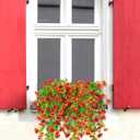 2 x 4PCS Fall Artificial Hanging Flowers Plants Decorations for Outdoor Faux Silk Daisy Mums Home Indoor Porch Patio Wall Balcony Yard Decor