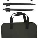 Topyond Carp Fishing Rod Pod Set, Adjustable Aluminium Fishing Rod Holder, Fishing Gear Set with Adjustable Rod Stands, Portable for Carp Fishing Enthusiasts