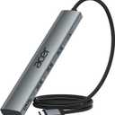 Acer USB C Hub 5 in 1 with 4K HDMI, 100W Power Delivery, 3 USB A Data Ports, USB C to HDMI Multiport Adapter for Laptop, PC, Tablet, MacBook Pro/Air, iPad Air/Pro, iMac, iPhone 15/16 Pro/Pro Max (2ft)