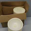 Homemory 6" x 9" Extra Large Outdoor Waterproof Candle with Auto 6-Hour Timer, Ivory Plastic Made, Long Last for Half A Year, Set of 2