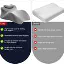 Wedge Pillow for Couples Intimacy, Spine & Hip Alignment Position Cushion, Memory Foam Lift Pillow for Adult Bed, Lounge & Relaxation, Comfort Support for Back, Waist & Posture- Light Grey
