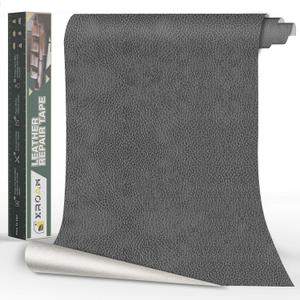 Leather Repair Tape, 23.6x79 inch Leather Patches for Furniture, Self Adhesive Leather Repair Patch for Sofas, Couches, Leather Covers, Seats, Chairs, Vinyl Repair Tape Retro Dark Gray